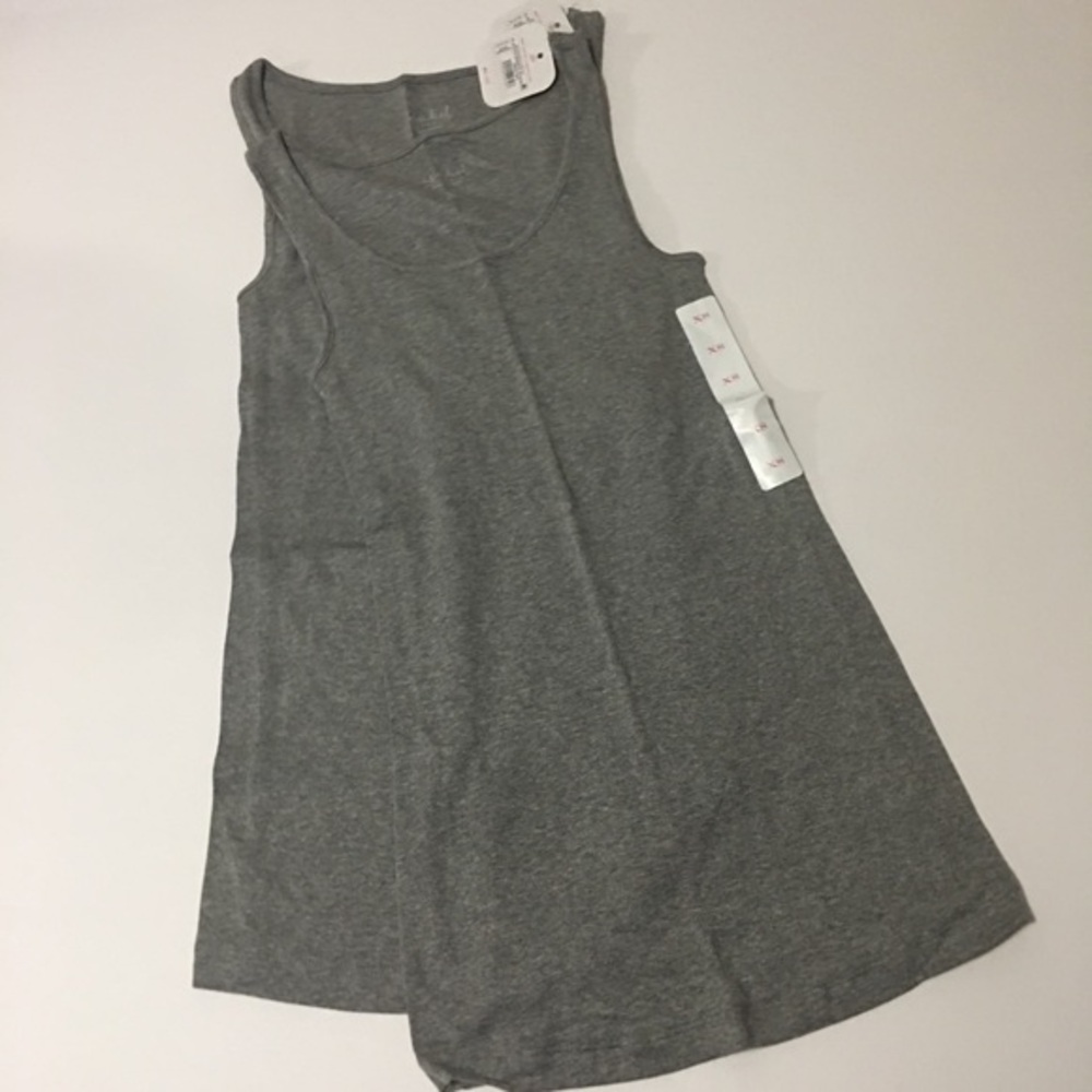 2- Isabel Maternity Rib Tank Top XS Heather Gray